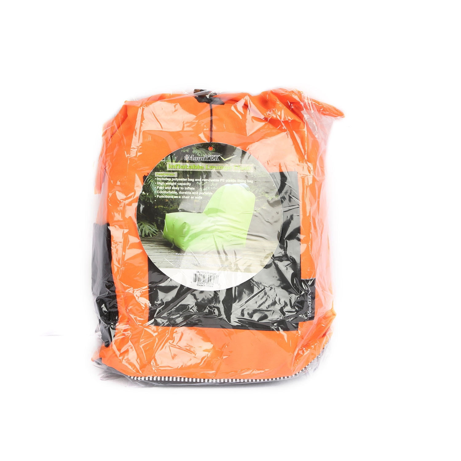 iMounTEK Portable Inflatable Chair with Carrier Bag, Beach Chair Blow Up Chair Indoor Outdoor, Orange