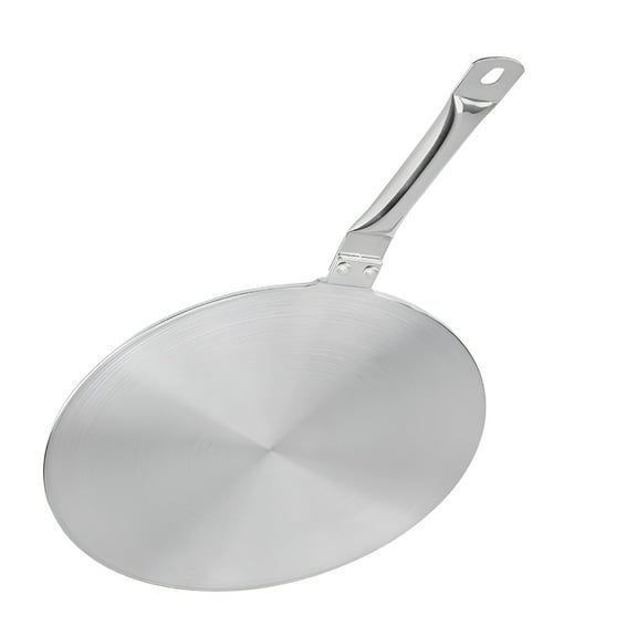 HIBIBUD 8" Heat Diffuser,Stainless Steel Induction Plate Adapter for Electric Gas Stove Glass Induction Cooktop Silver