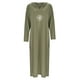 thumbnail image 2 of Gibobby Vestido Casual para Mujer Primavera Y Otoño Casual Suelto Manga Larga Bolsillo Con Capucha Estampado De Diente De León Vestido Casual Vestido(Verde,CH), 2 of 5