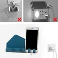 thumbnail image 3 of 3 Pieces Wall Mounted Phone Holder, Wall Mounted Remote Control Holder, Phone Charger Wall Mount, Multifunctional Storage Rack with Hook, 3 of 5