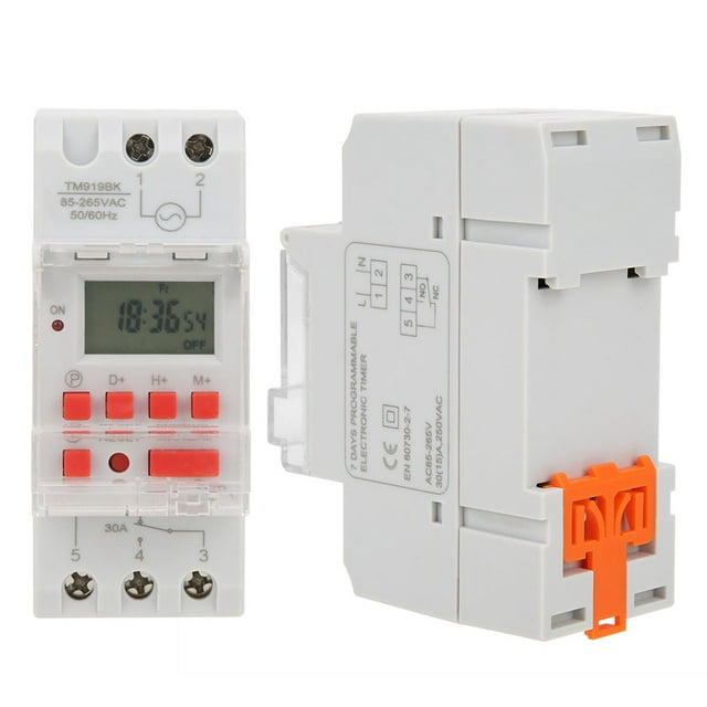 Programmable Timer Switches,TM919BK 85~265V AC 30A Digital Timer Switches Timer Switches Stylish and Modern