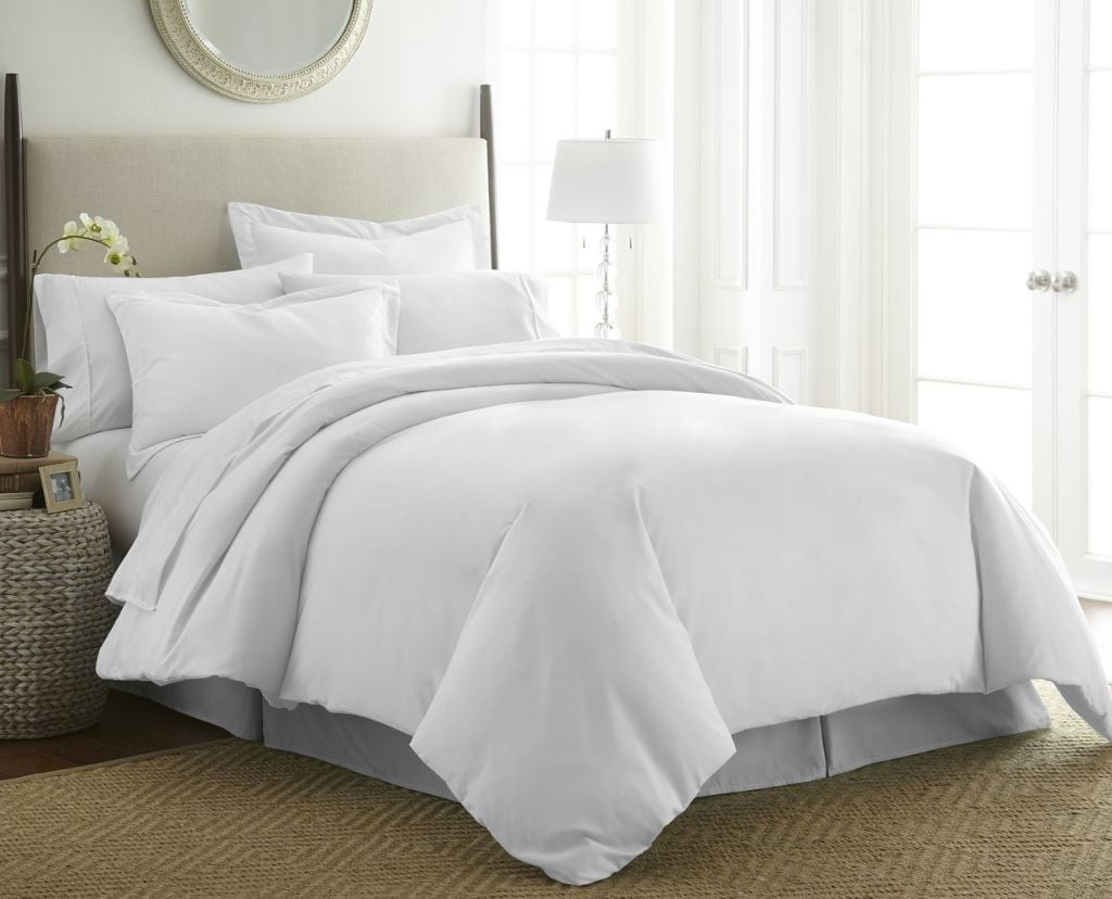 White 3 Piece Duvet Cover Set Full/Queen, by Simply Soft