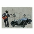 thumbnail image 1 of Urban Cutting Board, London and Paris Streets with Musicians Retro Cars Cafes Old Town View Print, Decorative Tempered Glass Cutting and Serving Board, Small Size, Warm Taupe Black, by Ambesonne, 1 of 1