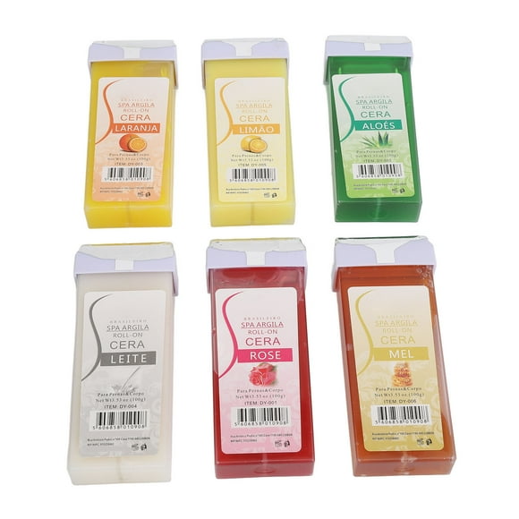 Hair Removal Wax, Safe 6pcs Depilatory Wax Roller for Armpits