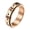 Rose Gold, variant on Unisex Stainless Steel Simple Moon and Star Rotatable Lucky Ring Worry Stress Relieving Anxiety Fidget Band Boho Jewelry Gold Size 12