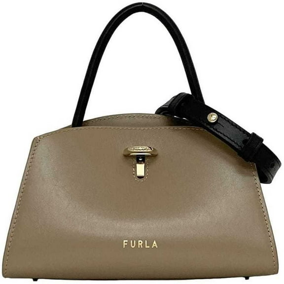 Pre-Owned FURLA 2-way bag ec-22595 beige white WB00889 leather handbag shoulder... (Good)