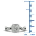 thumbnail image 4 of 1/2ct TDW Princess Cut Diamond 10K White Gold Twist Shank Engagement Ring, 4 of 4