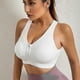 thumbnail image 2 of 3 Pack Women's Sports Bra Zip Front Non Wired Comfy Post Surgery Bra With Removable Pads, Plus Size Bra S-4XL, 2 of 5