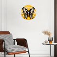 thumbnail image 3 of 12 Inch Wall Clock Battery Operated Silent Clock Decorative for Office, Kitchen, Outdoor, Living Room，Butterfly Daisy Yellow Lovely Pattern, 3 of 4