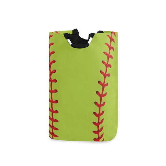 Baseball Close Up Laundry Basket with Handles Foldable Laundry Hamper Freestanding Washing Bin 50L