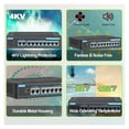 thumbnail image 4 of POE Switch 4/8 Ports 100/1000 Mbps Gigabit Network Ethernet 802.3 AF/AT VLAN RJ45 Switch For IP Camera/Wireless AP/NRV, 4 of 6