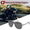 thumbnail image 2 of 1 Set Motorcycle Riding Goggles Anti-glare Tri-Acetyl Cellulos PC UV400 Cycling Sunglasses Black Lens Bright Gray Gray Frame, 2 of 6