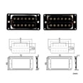 thumbnail image 3 of Paquete De 2 Pastillas De Doble Bobina Marco Con Tornillos De 50 Mm / 52 Mm De Reemplazo Para Guitarra Eléctrica Luthier Supply Negro kusrkot Pastilla de guitarra eléctrica, 3 of 7