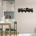 thumbnail image 2 of Craftnamesign Welcome Home Metal Key Holder, Wall Art Key Holder, Coat Rack, Metal Key Hanger, 2 of 5