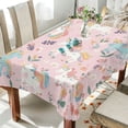 thumbnail image 4 of 54x72 Inch Tablecloth Polyester Square Tablecloth for Home Kitchen Dinner Decor Cartoon Unicorns Pattern, 4 of 9