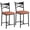 Brown/Set of 2, variant on WildBreak 22 inch High Back Bar Stools Set of 2,Upholstered Bar Chairs with Back for Kitchen, Black