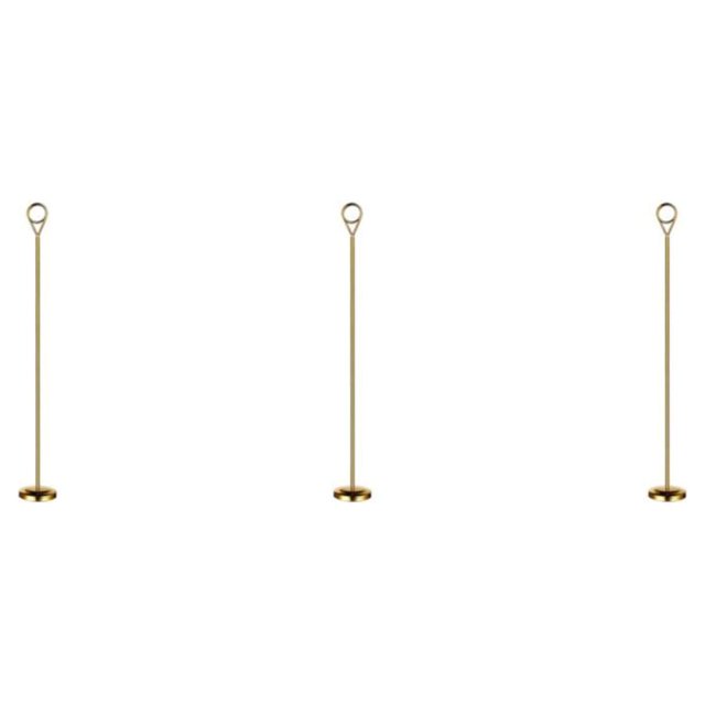 Redempat Stainless Table Number Holder Sign Holder Photo Stand for Hotel en Gold 40cm 3Set