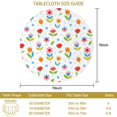 thumbnail image 3 of Pioneer Flower Floral Print Pattern Round Tablecloth 60 X 60 Inch, Wrinkle Resistant Wipeable Table Cloth for Kitchen Dining Picnic Patio Party, 3 of 6