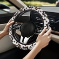 thumbnail image 3 of Uorisanigo Dog Print Car Steering Wheel Protector for Winter 15 Inch Car Wheel Cover for Women Breathable Steering Wheel Cover for Most Vehicle Fuzzy Steering Wheel Cover Gift for Birthday, 3 of 8