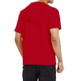 thumbnail image 3 of INSPIRE CHIC Men's Short Sleeve Hoodies Solid Color Zip Up Jackets with Hood 2XL Red, 3 of 7
