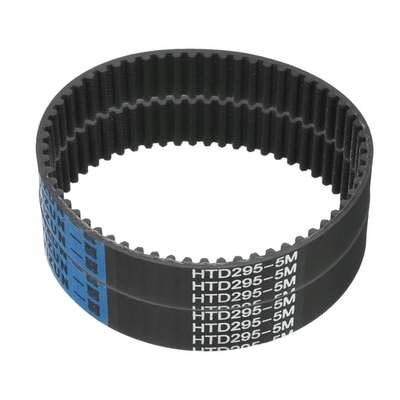 2 Packs HTD-5M Rubber Timing Belt 59 Teeth, 295mm Pitch Length x 20mm Width x 3.6mm Height, Pulley Timing Belt