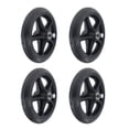 thumbnail image 1 of Herramienta de repuesto para ruedas delanteras de silla de ruedas shamjiam 4 piezas ABS 7 pulgadas negra, 1 of 9