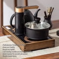 thumbnail image 3 of Electric Tea Stove Stand Frame, Induction Cooker Wood Frame Rounded Corners Embedded Simple Standard Appliance Position  For Tea Cooking Accessories, 3 of 8