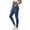 01 Blue, variant on Womens Pants V Cross Waist Workout Leggings Tummy Control Running Yoga Pants with Pockets