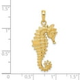 thumbnail image 2 of 14k Yellow Gold Solid Polished 3-D Seahorse Pendant Necklace 35.9x15.1mm Pendant for Women, 2 of 2