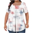 thumbnail image 3 of JURANMO My Orders Placed By Me Oversized Tshirts for Women Graphic Tees 2025 Summer Fashion Floral Print Blouses Casual Square Neck Short Sleeve Shirts Loose Fit Pleated Tunic Tops White XXXXXL, 3 of 6