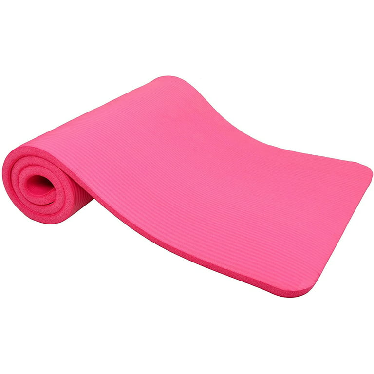 BalanceFrom All-Purpose 1-Inch Extra Thick High Density Anti-Tear Exercise  Yoga Mat with Carrying Strap