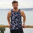 thumbnail image 6 of Pofeuu Love Butterflies Print Men's Workout Tank Tops Sleeveless Muscle Gym Shirt Quick Dry-Small, 6 of 7