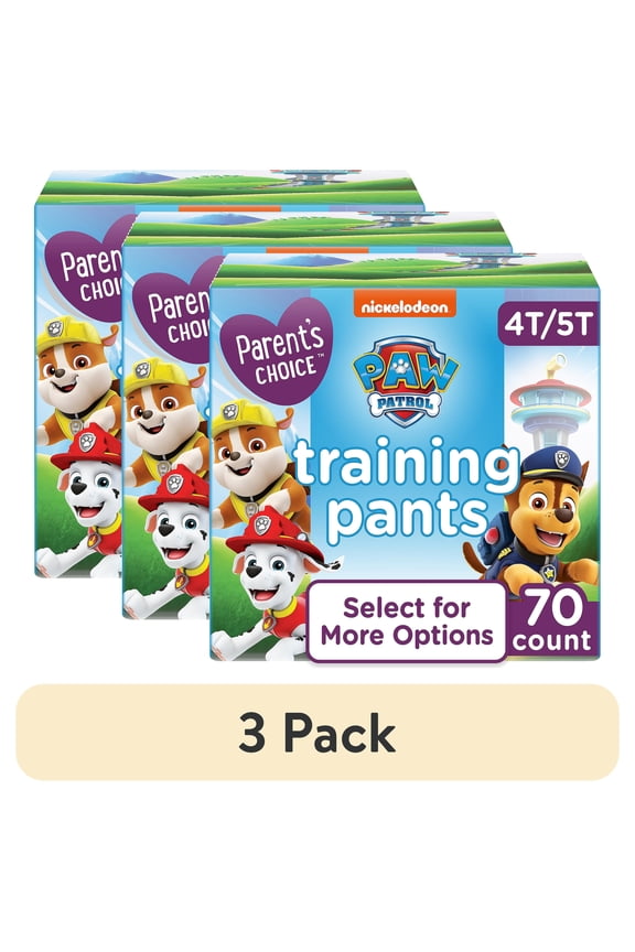 (3 pack) Parent's Choice Paw Patrol Training Pants for Boys, 4T/5T, 70 Count (Select for More Options)