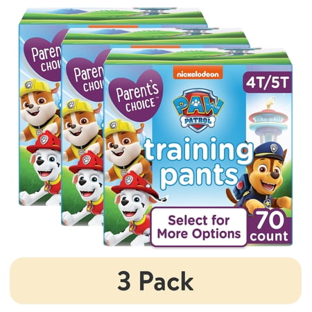 (3 pack) Parent's Choice Paw Patrol Training Pants for Boys, 4T/5T, 70 Count (Select for More Options)