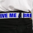 thumbnail image 4 of Buckle-Down Belt, Seatbelt Buckle Belt, OMG Give Me A Break White Royal, Youth 22 to 32 Inches, 4 of 9