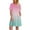 Hot Pink, variant on FcBaudy Summer Dresses for Women,Womens Dresses,Skirt for Women Women's Summer Gradient Print Short Sleeve Round Neck Front Pleated Dress With Pocket Women Dress