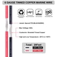 thumbnail image 3 of Cable eléctrico iGreely de cobre estañado de 6 AWG, calibre 6, 3 of 8