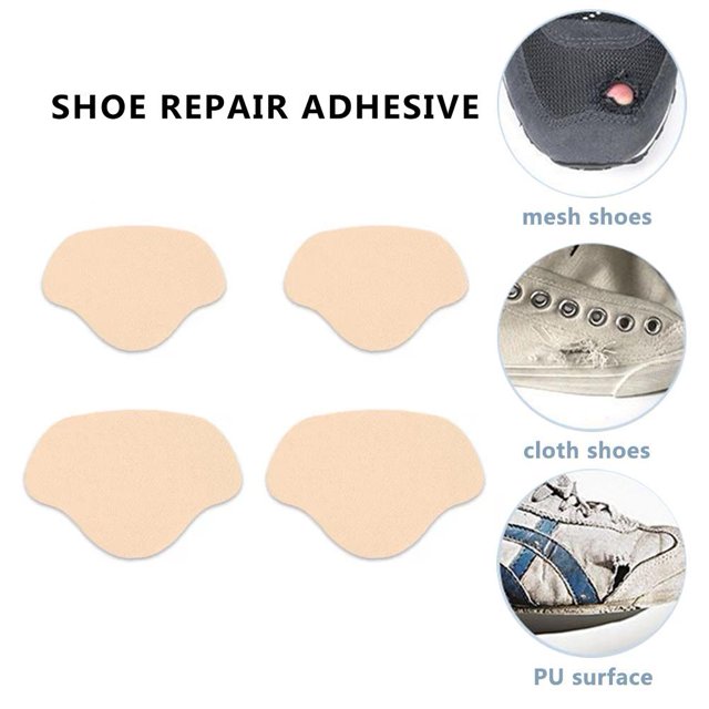 4 parches para zapatos Vamp Repair Sticker Sticky Insole Heel Protector (Amarillo)