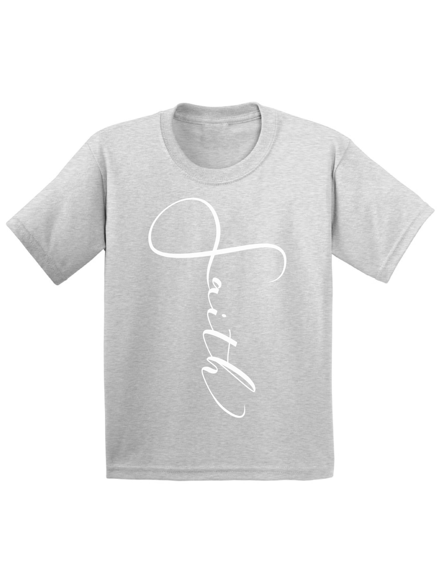 Faith Kids T-shirt XS S M 8 Years Old Church Kids T Shirts 6 Year Old Girls 7 Years Old Boys 9 10 11 Years L XL