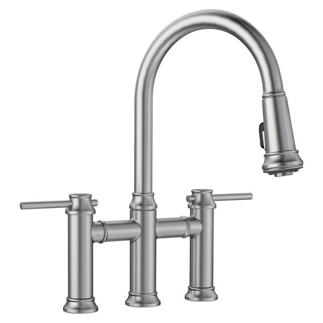 Empressa Robinet Pont à Double Pulvérisation Rabattable - Acier PVD