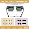 thumbnail image 5 of FEISEDY Sunglasses Fit Over Glasses Oversized Polarized Shiny for Women Sunglasses UV400 B0269, 5 of 15