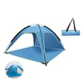 thumbnail image 4 of Beach Ventilated Tent Detachable Double Pole Ventilated Tent UV Protection 3-sided Ventilated Spacious Tent with Removable Bottom Pad for Beach Camping, 4 of 9