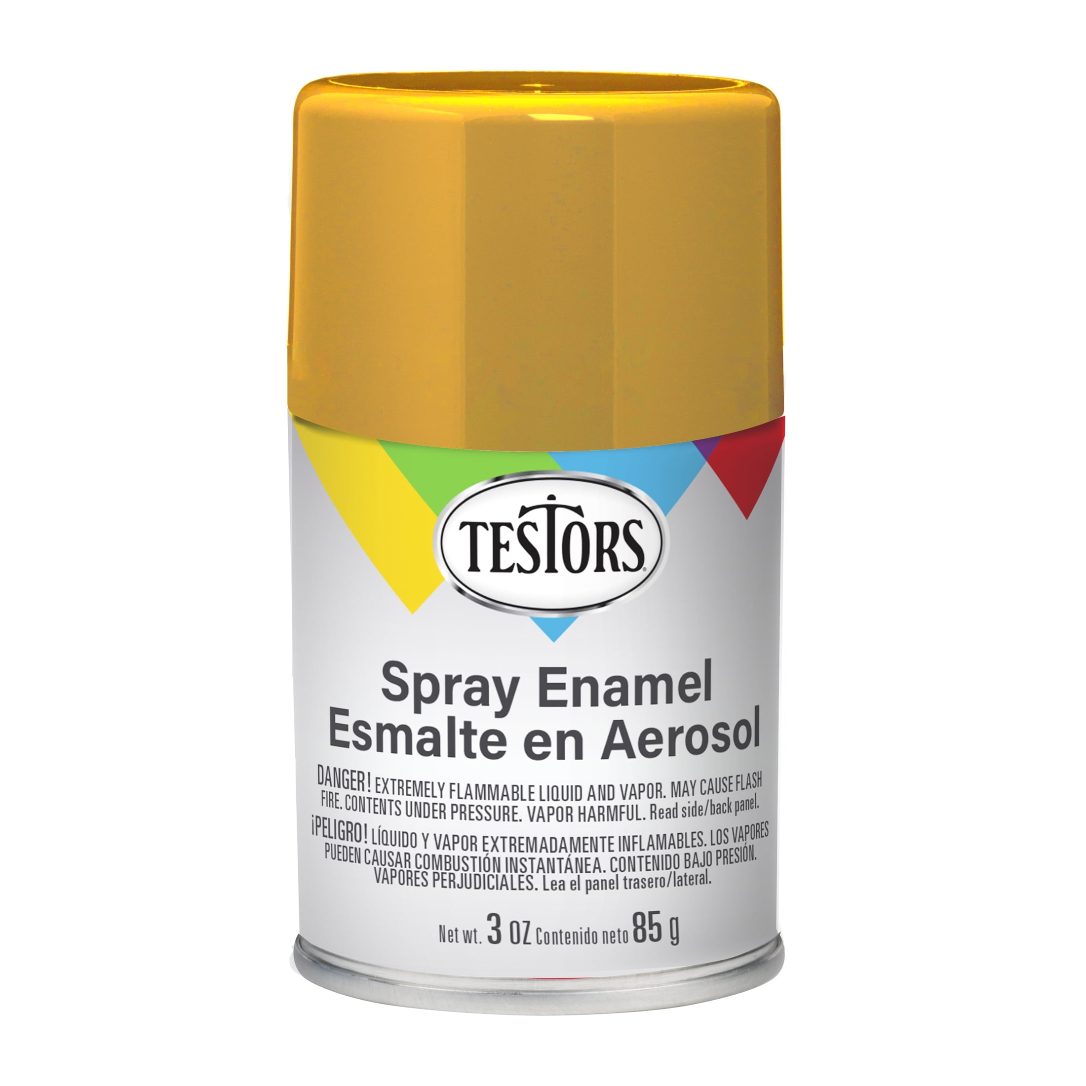 3 Pack, Yellow, Rust-Oleum Testors Gloss Enamel Spray Paint- 1214T, 3 oz.