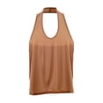 thumbnail image 2 of ClodeEU Women's Solid Color Spaghetti Strap Camisole, Basic Sleeveless Layering Tank Tops Khaki,Womens Plus XL, 2 of 5