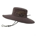 thumbnail image 2 of SkyAuks UV Sun Hats for Men with Hat Clip, Unisex Wide Brim Bucket Hats for Men, Brown, 2 of 9