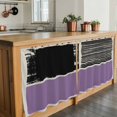 thumbnail image 6 of Purple Black Tier Curtains 24 Inch Length, Farmhouse Striped Modern Abstract Art Cafe Short Curtains for Bathroom Over Sink, Small Kitchen Curtain Light Filtering Tiered Drapes 2 Panels 27.5"Wx24"L, 6 of 8