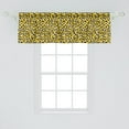 thumbnail image 2 of Ambesonne Leopard Window Valance, Wild Cat Camouflage, 54" X 18", Yellow Black and White, 2 of 3