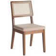 thumbnail image 3 of Manhattan Comfort Pell Dining Side Chair in Dark Beige and Maple, 3 of 7