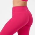 thumbnail image 2 of YITTY Active UltraLuxe Kick Flare High Waist Legging, Athleisure, 4-Way-Stretch, Raspberry Pink, Size XS-4X, 2 of 5