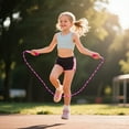 thumbnail image 4 of New Rope Skipping For Children, Kids' Patterned Rope Skipping Featuring Eco-Friendly Pvc Material, Soft Knot Winding & Slip Handle, Colorful Adjustable Fitness & Racing Rope, 4 of 5